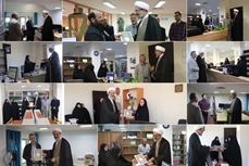 بازدید رئیس دانشگاه قم از کتابخانه‌های دانشگاه به مناسبت روز کتابدار
